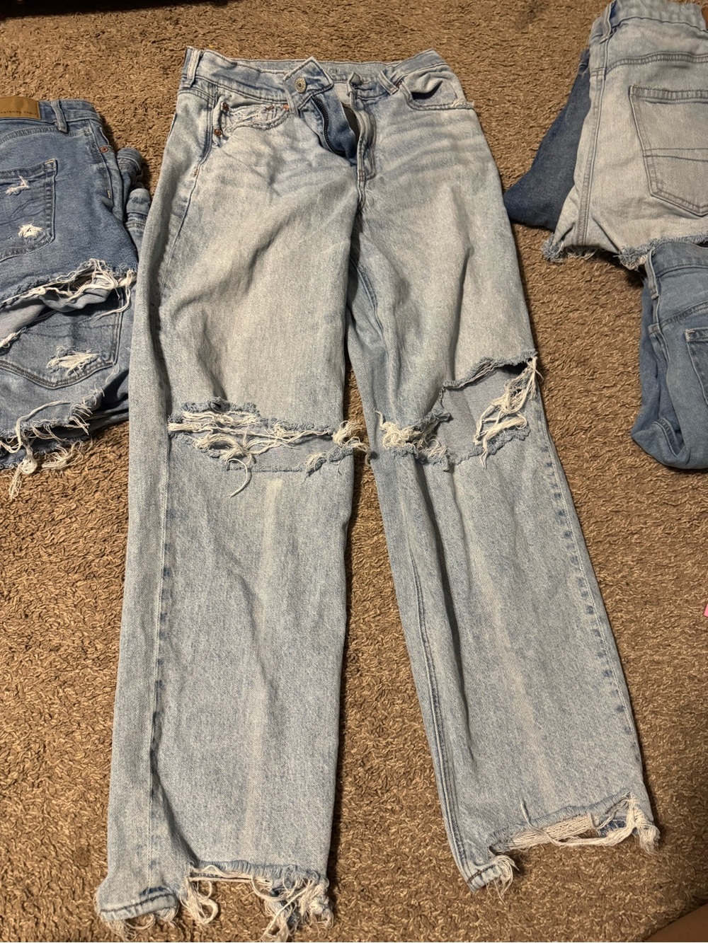 Light Wash Distressed High-Rise Women’s Jeans
